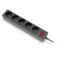 Мережевий фільтр живлення REAL-EL RS-Protect 505, 5m, black (EL122300046)