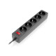 Мережевий фільтр живлення REAL-EL RS-Protect 505, 5m, black (EL122300046)