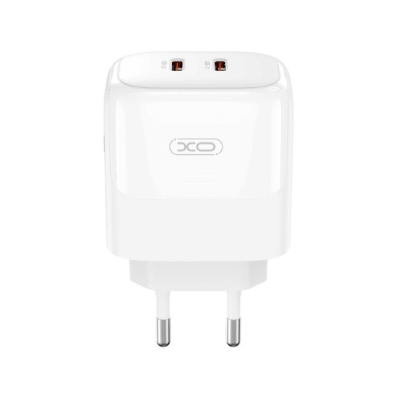 Зарядное устройство XO L140 35W 2xUSB-C PD White (L140_White)