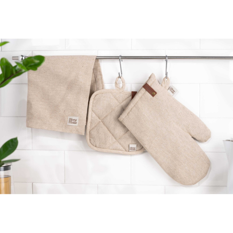 ARDESTO Potholder Oliver, beige, 20x20 cm, 100% cotton (filling batting) (ART04OB)