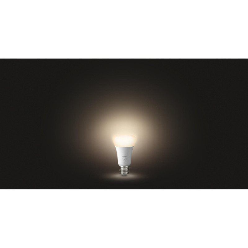 Philips Hue Smart bulb E27, 9W, 2700K, White, ZigBee, Bluetooth, dimming (929001821618)