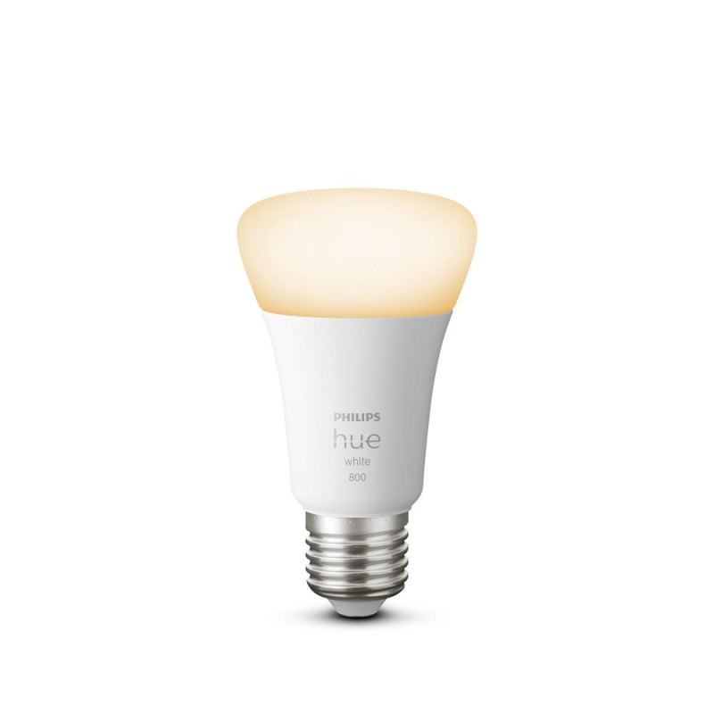 Philips Hue Smart bulb E27, 9W, 2700K, White, ZigBee, Bluetooth, dimming (929001821618)