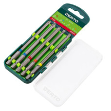 Verto Bits, set of 5 pcs, 1/4 , SL,PH,PZ,TX, 100mm, CrV, case (66H604)