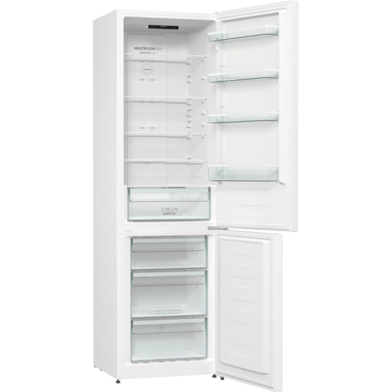 Gorenje Холодильник с нижн. мороз. камерой, 200х60х60см, 2 дв., 235(96)л, А++, NoFrost+, Зона св-ти, белый (NRK6202EW4)