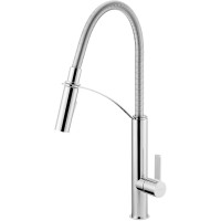 Deante Sink tap Gerbera, spout length - 212mm, pull-out, 1-handle, chrome (BGB_072M)