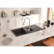 Deante Sink tap Gerbera, spout length - 212mm, pull-out, 1-handle, chrome (BGB_072M)