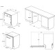Haier Haier Dishwasher built-in, 16sets, A+++, 60cm, display, invertor, 3 basket, white (XI6B0S3FSB)