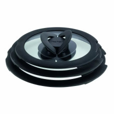 Tefal Set of glass lids Ingenio, 16 cm, 18 cm, 20 cm, glass, plastic, black (L9849053)