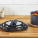 Tefal Set of glass lids Ingenio, 16 cm, 18 cm, 20 cm, glass, plastic, black (L9849053)