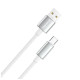 Дата кабель USB 2.0 AM to USB-C 1.0m 3A zinc alloy braided white ColorWay (CW-CBUC098-WT)