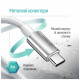 Дата кабель USB 2.0 AM to USB-C 1.0m 3A zinc alloy braided white ColorWay (CW-CBUC098-WT)
