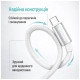 Дата кабель USB 2.0 AM to USB-C 1.0m 3A zinc alloy braided white ColorWay (CW-CBUC098-WT)