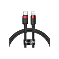 Дата кабель USB-C to Lightning 1.0m Cafule PD 20W red+black Baseus (CATLKLF-91)