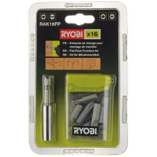 Ryobi Bit set RAK16FP 15 bits 25mm magnetic bit holder 60mm (5132002679)