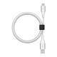 Дата кабель USB 2.0 AM to USB-C 1.0m braided white Belkin (CAB002BT1MWH)