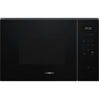 Siemens Мікрохвильова піч Siemens вбудована, 25л, електр. керув., 900Вт, гриль, дисплей, чорний (BE555LMB2)