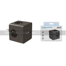 2E Мережевий адаптер 2E 4XSchuko, 3*USB-A, 1*USB-C, black (2E-AD431BK)