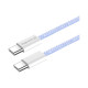 Дата кабель USB-C to USB-C 1.0m 60W 3.0А purple ColorWay (CW-CBPDCC061-PU)