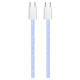 Дата кабель USB-C to USB-C 1.0m 60W 3.0А purple ColorWay (CW-CBPDCC061-PU)