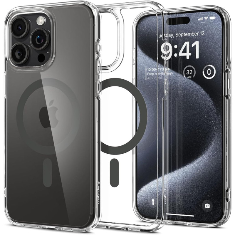 Spigen iPhone 15 Pro Ultra Hybrid MagFit, Graphite