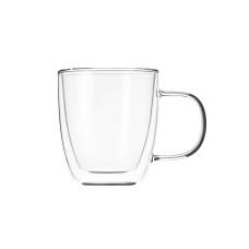 ARDESTO Cup set with double walled handles, 310 ml, H 10.2 cm, 2 pcs, borosilicate glass (AR2631GH)