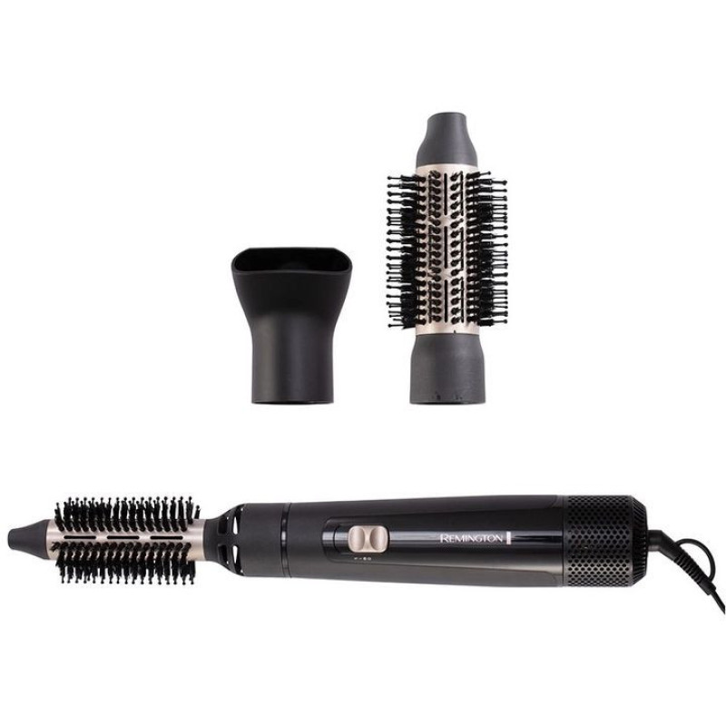 Remington Фен-щетка Blow Dry & Style Caring, 800Вт, режимов-2, ионизиция, хол. обдув, керамика, черный (AS7300)