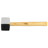 Neo Tools 25-067 Киянка, черно-белая, боек 58 мм, 450 г, рукоятка деревянная