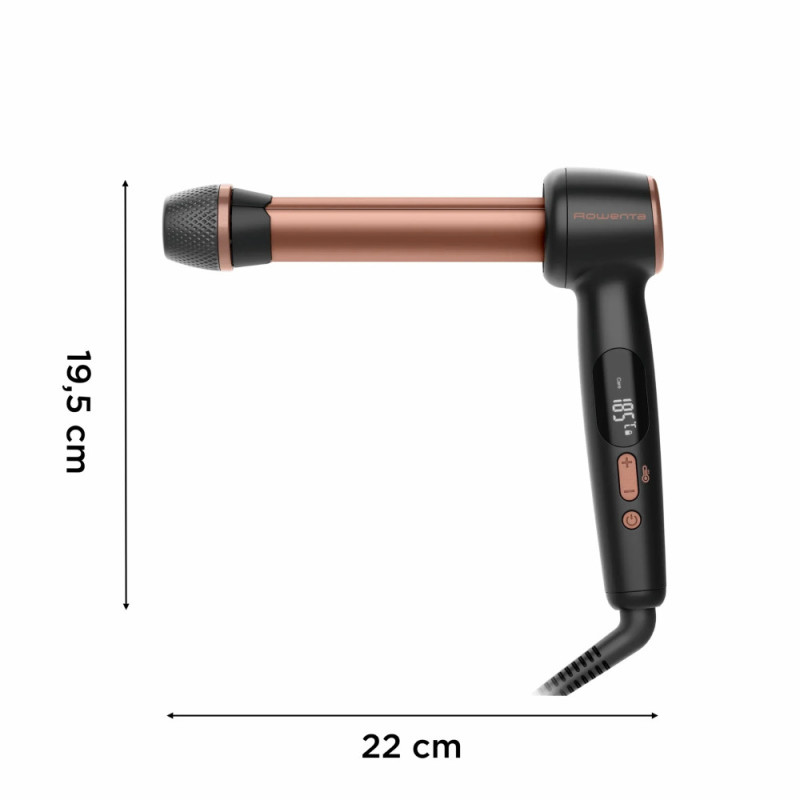 Rowenta Styler Twist Curl, auto, temp. modes-4, 150C–210С, ceramica, black (CF4620E0)