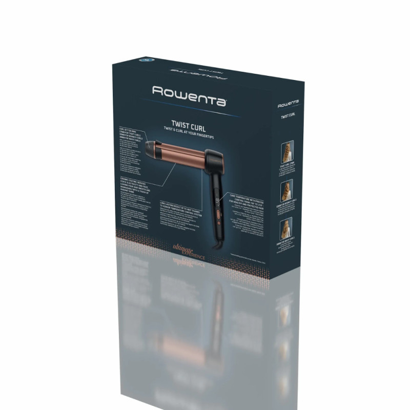 Rowenta Styler Twist Curl, auto, temp. modes-4, 150C–210С, ceramica, black (CF4620E0)
