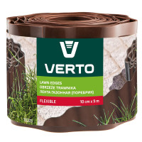 Verto Lawn tape, border, 10cm x 9m, brown (15G513)