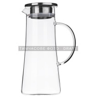 ARDESTO Pitcher with lid 1400ml, borosilicate glass, stainless steel, transparent (AR2614BPG)