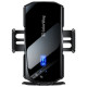 Универсальный автодержатель ColorWay FlameGrip, автозажим, Wireless Charger 15W Black (CW-CHAW070Q-BK)