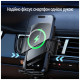 Универсальный автодержатель ColorWay FlameGrip, автозажим, Wireless Charger 15W Black (CW-CHAW070Q-BK)