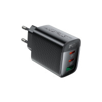 Зарядное устройство Acefast 2xUSB-C + 1xUSB 67W GaN black (6974316284048)