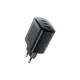 Зарядное устройство Acefast 2xUSB-C + 1xUSB 67W GaN black (6974316284048)