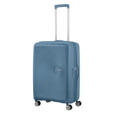 American Tourister Валіза American Tourister, Soundbox, поліпропілен, середня, 67см, 71.5/81л, TSA, 4 колеса, EXP, сіро-синій (32G*51002)