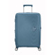 American Tourister Валіза American Tourister, Soundbox, поліпропілен, середня, 67см, 71.5/81л, TSA, 4 колеса, EXP, сіро-синій (32G*51002)