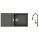 Hansgrohe Kitchen set, granite sink S520-F480 + tap Focus M41, grey stone-steel (43358800)