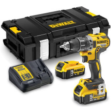 DeWALT XR Li-Ion 18V Cordless Drill/Driver, 2x5Ah Battery, 70 Nm, 550–2000 rpm, Carrying Case, Weight: 1.7 kg (DCD791P2)