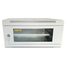 Шкаф настенный GEAR 4U 19" 600x450x280 мм, + полка 19", grey (GWMSN-4U-600-450G)