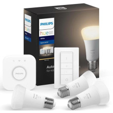 Philips Hue Starter Kit White (Bridge, Dimmer, Bulb E27 White 3pcs) (929001821620)