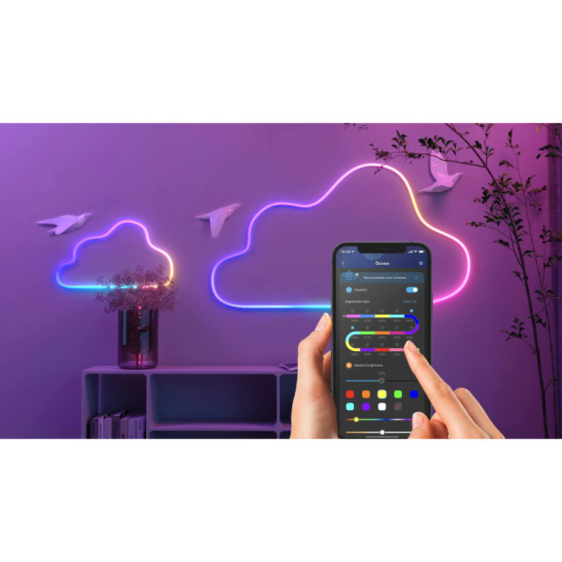 Govee Лента светодиодная умная H61A2 Neon LED Strip Light 5м Белый (H61A23D1)