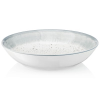 ARDESTO Soup plate Siena, 20cm, porcelain, white-gray (AR2920SW)
