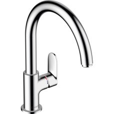 Hansgrohe Змішувач для кухні Vernis Blend M35, довж.виливу - 221мм, поворотний, 1важіль, KM260, хром (71870000)
