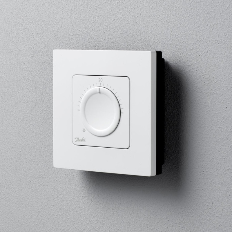 Danfoss Thermostat Icon Dial, +5...30 °C, mechanical, wired, surface-mounted, 230V, white (088U1005)