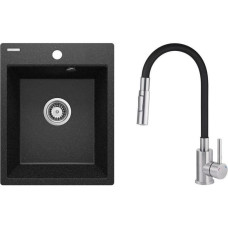 Deante Kitchen set Corio, granite sink ZRC_2103 + tap BOC_B740, graphite (ZRCD2103)