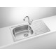 Deante Doppio kitchen set, steel sink ZEN_0113 + faucet BYU_060M, satin (ZENA0113)