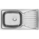 Deante Doppio kitchen set, steel sink ZEN_0113 + faucet BYU_060M, satin (ZENA0113)