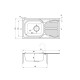 Deante Doppio kitchen set, steel sink ZEN_0113 + faucet BYU_060M, satin (ZENA0113)