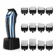 Rowenta Машинка для стрижки Barber Experience, для голови, мережа+акум., роторний мотор DC, насадок-12, нержавіюча сталь з покриттям DLC, синій (TN1551E0)